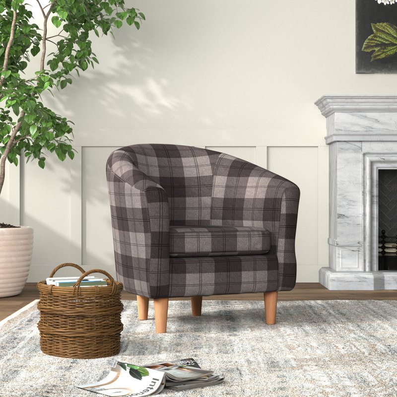 Rocco Upholstered Barrel Chair, Grey