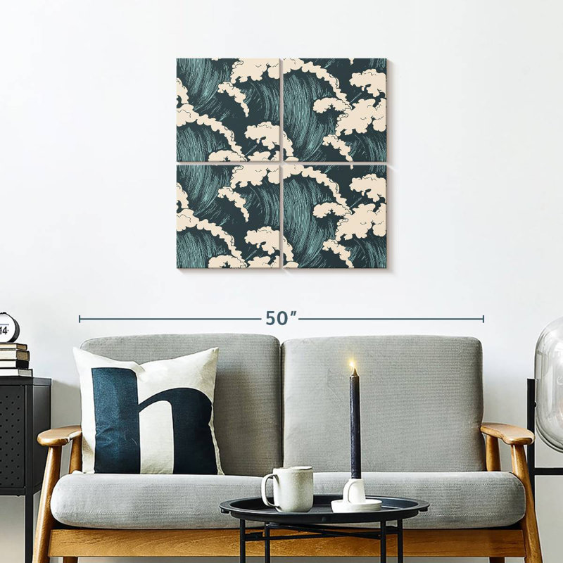 Kerner Waves Seamless Pattern, 26" H x 26" W