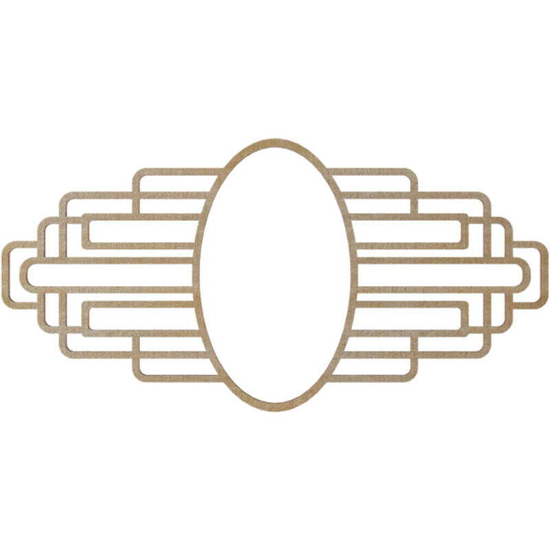 Médaillon de plafond ajouré en bois d'aulne Elizabeth, Bouleau, H 11 po x l 22 po x P 0,38 po