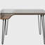Bureau en bois de noyer, verre transparent et métal noir Avery