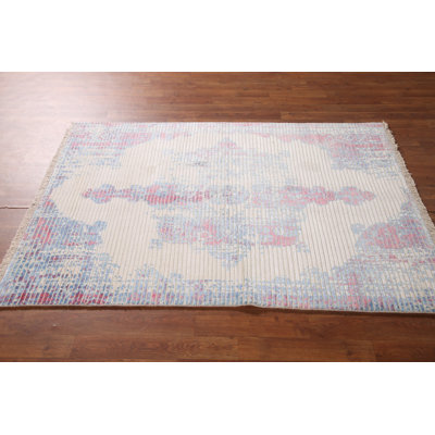 Striped Abstract Oriental Rug 4x6