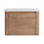 Meuble-lavabo mural 52 po avec lavabo en céramique et tablettes de rangement et 1 porte à fermeture en douceur-123148683