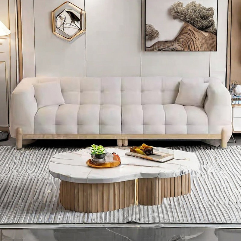 style moderne, simple, rangée droite, nuage, canapé, H 30,7 po x l 126 po x P 39,37 po, 5