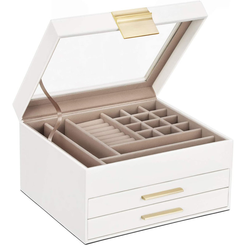 Songmics Wood Jewellery Box + Drawers