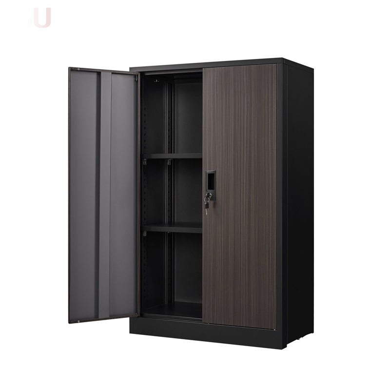Durable Metal Storage Cabinet With Locking Doors, Adjustable Shelves, And Easy-Folding Design For Versatile Use In Home, Office, And Garage