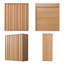 Armoire murale moderne à 2 portes avec lattes Modern, armoire à pharmacie flottante de 0,6 po d'épaisseur avec tablettes réglables, rangement au-dessus de la toilette pour salle de lavage, chêne naturel