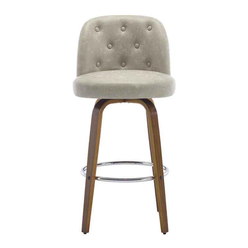 Tabouret pivotant rembourré, Grège, 3, Tabouret de bar (siège d'une hauteur de 29 po)
