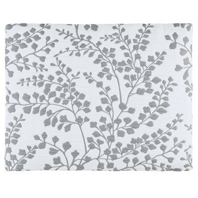 Jacquard Textured Leaf Design Pillow Sham