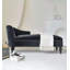 Chaise longue de chambre et de salon en velours et bois de bouleau de style campagnard américain