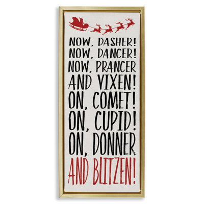 Holiday Reindeer Names Floating Frame, design by Dogwood Portfolio