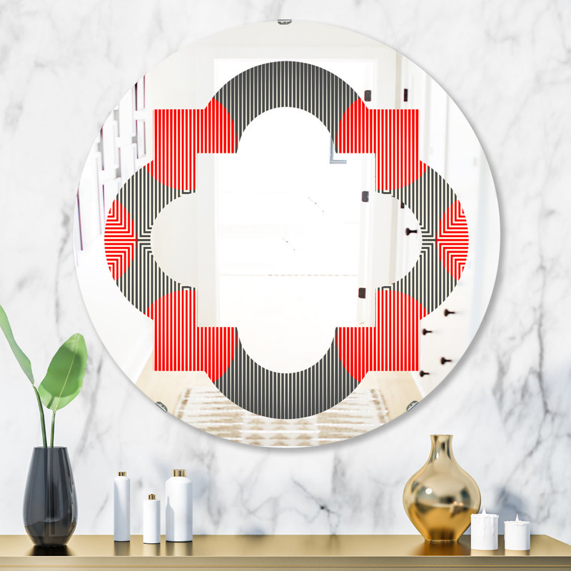 Miroir mural quadrilobe quadrilobe, H 23,6 po x l 23,6 po