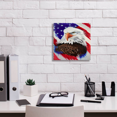 «American Eagle Splash» par Ivan Negrete, art mural sur toile