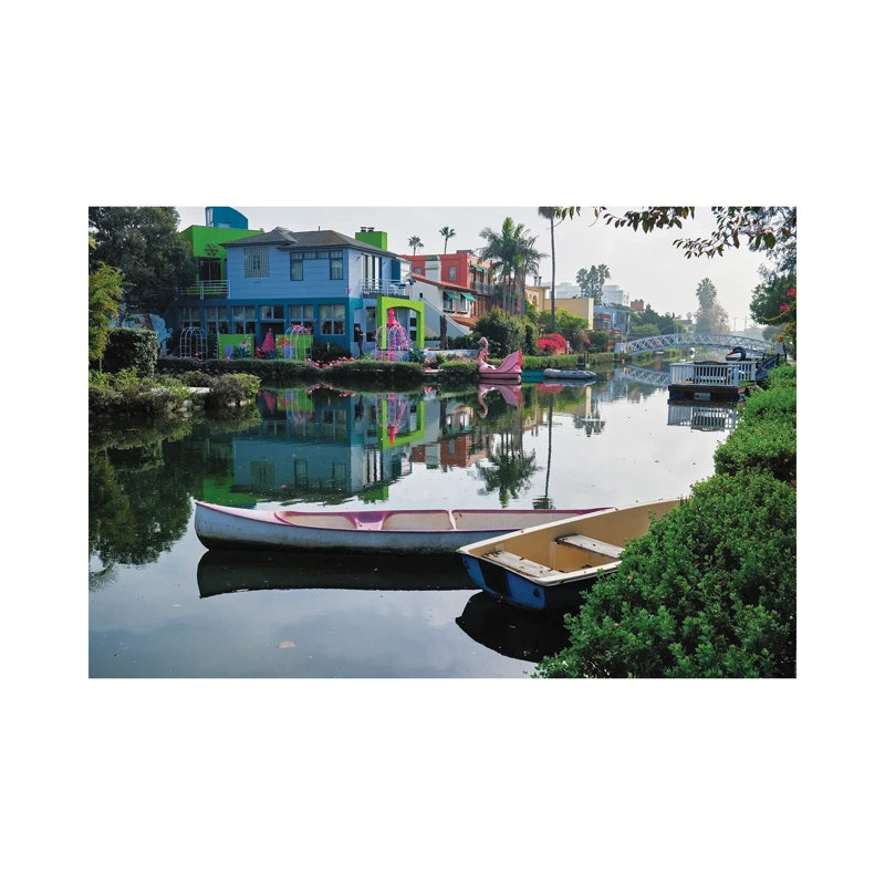 Tranquil Morning At The Venice Canal, Los Angeles by George Oze - Wrapped Canvas Print, 66.04 cm H x 45.72 cm W