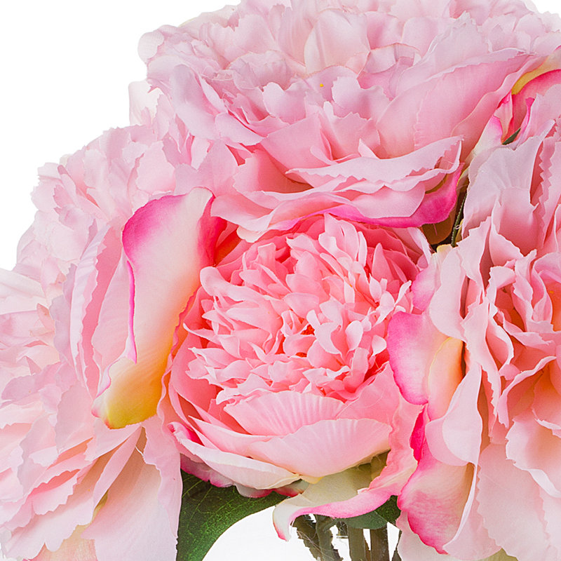 Arrangement floral de pivoines dans un vase, Rose
