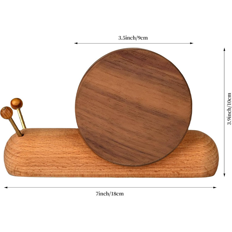 Sous-verres en bois de 3,5 pouces de maison mignonne, sous-verres décoratifs amusants pour un cadeau neuf