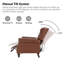Fauteuil inclinable en cuir véritable manuel standard de 34,5 po de largeur Abruzzino-67279563