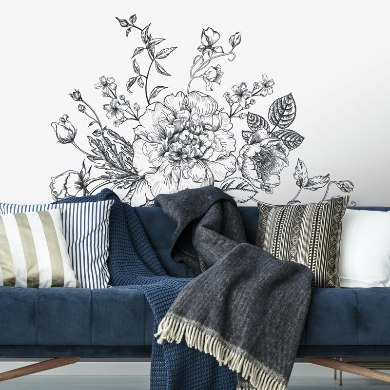 Adhésif décoratif pivoine