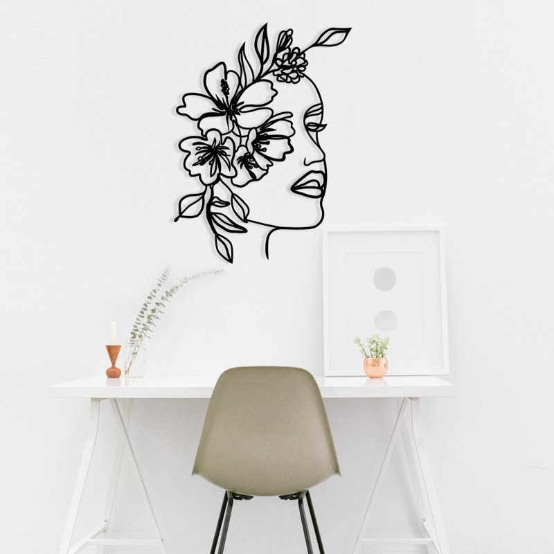 Stylish Decorative Metal Wall Accessory, Black, 15.4 x 20.9 inches | 100% Metal Construction, Thickness: 0.05 inches | Perfect for Home Décor, Modern Aesthetic, Durable and Eye-Catching Design