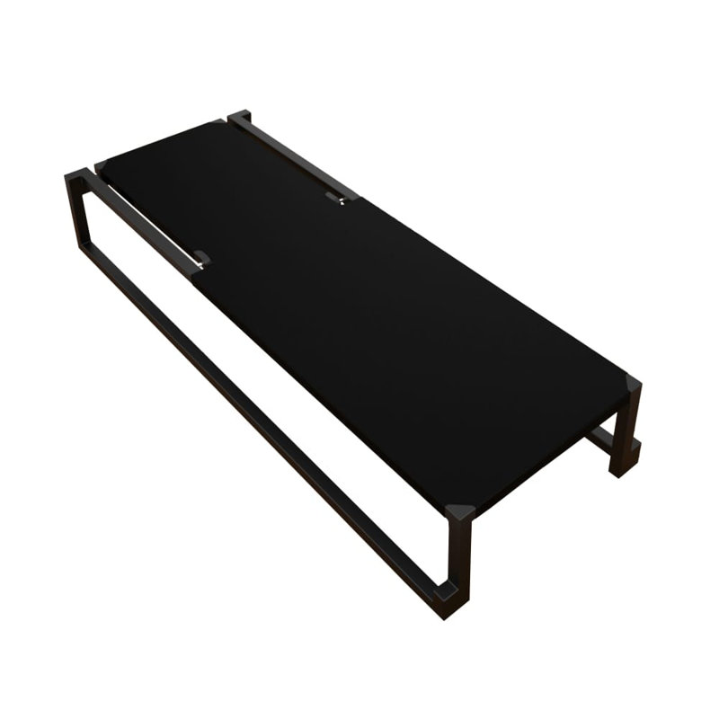 Milano Outdoor Metal Chaise Lounge, Black, Black