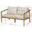 Craig Outdoor Acacia Wood Loveseat