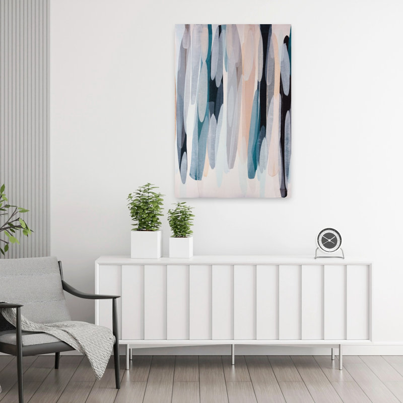 «Feels Like Home», art contemporain abstrait, H 36 po x l 24 po