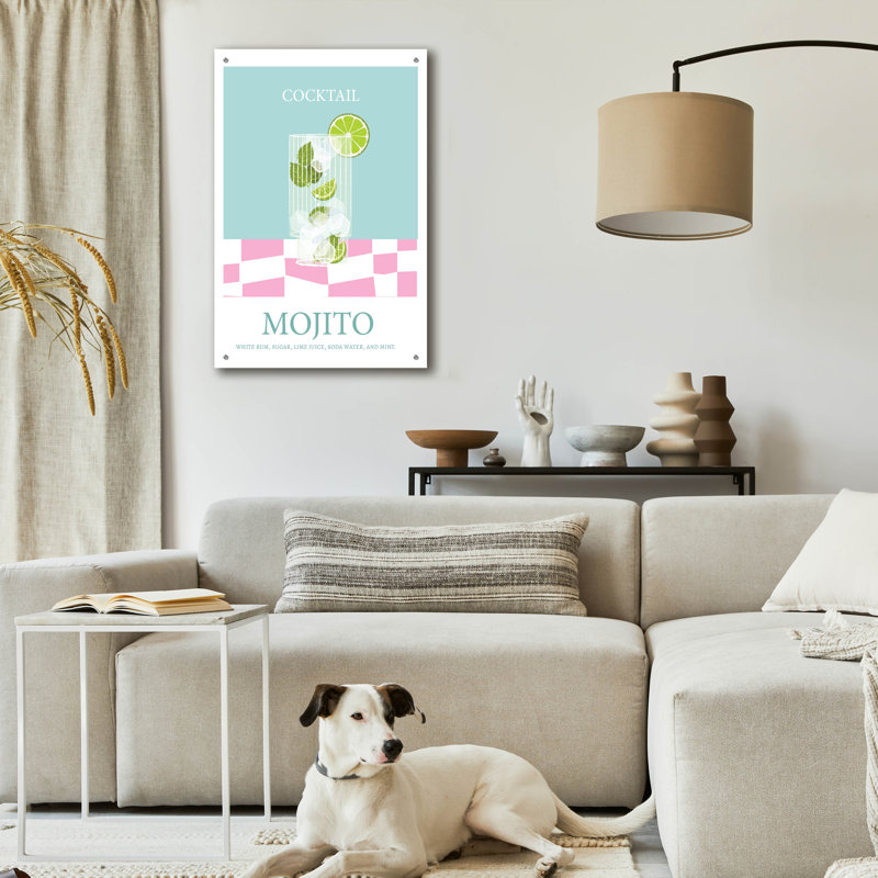  «Mojito Drink» par l'Arctique, cadre mural en verre acrylique, 24 po x 36 po, H 36 po x l 24 po