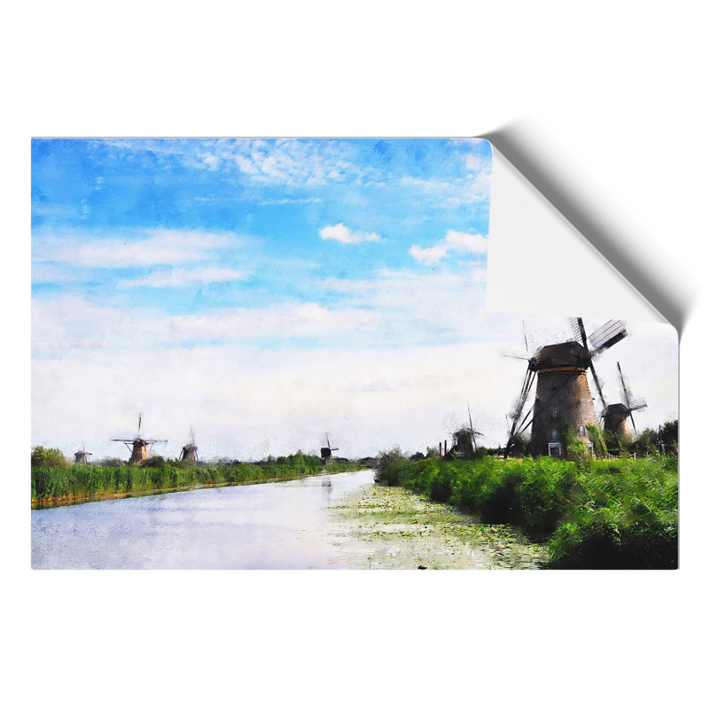 Windmills In Holland - No Frame Print, 30cm H x 42cm W x 0.1cm D