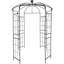 Pavillon de jardin en fer 81,3 po x 114,2 po, arche de jardin, noir, ternissant - érodant