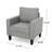 Ballentine Mid-Century Modern Accent Chair with Channel Stitching and Rubberwood Legs-1694040282