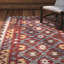 Tapis rouge en laine touffeté à la main Fiona Southwestern-359922440