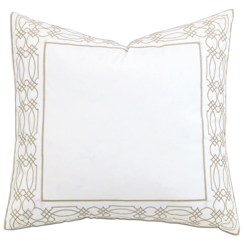 Nicola Cotton Pillow Sham, Euro , Wheat