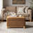 Elan Modern 30.25"W Rectangular Chenille Storage Ottoman with Reversible Flip-Top Coffee Table Tray-919886960