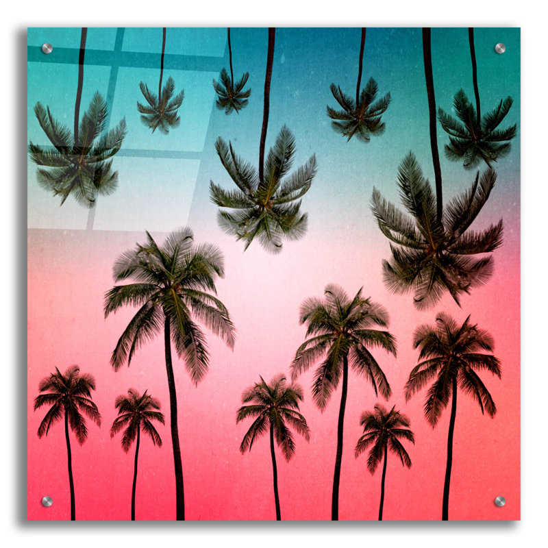 «Tropical 2» par Mark Ashkenazi, art mural en verre acrylique, H 24 po x l 24 po x P 0,2 po