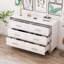 Commode à 6 tiroirs ultrabrillante pour la chambre à coucher, commode sans poignée, commode moderne à 6 tiroirs avec rangement large-367413861