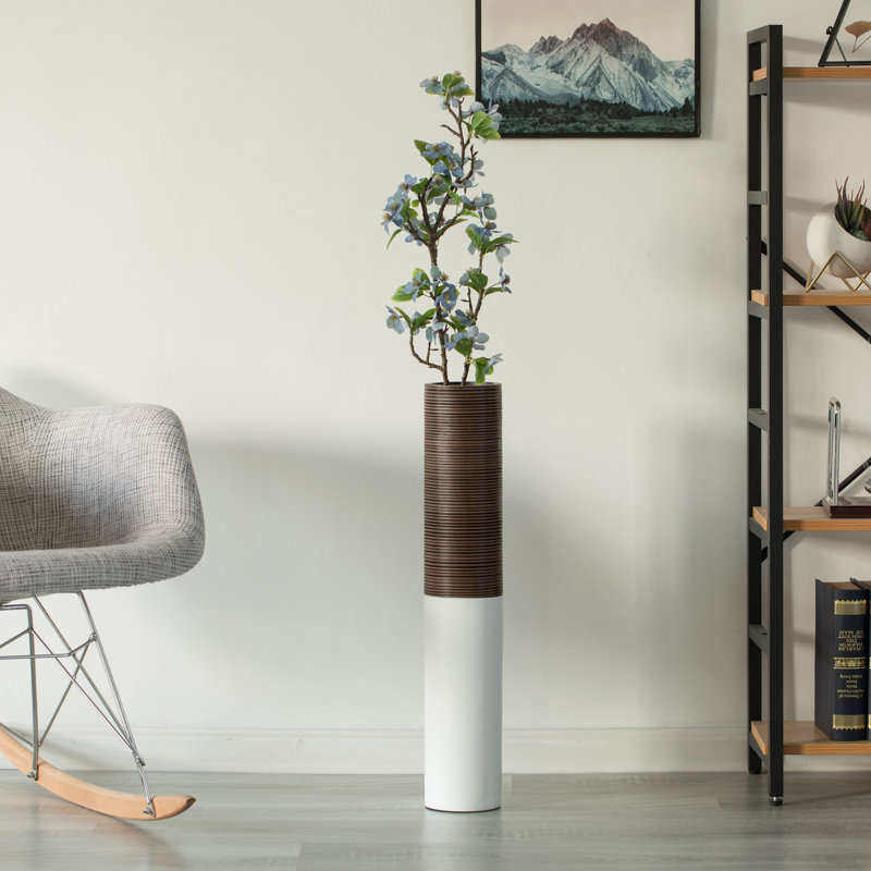 Grand vase de plancher Modern, H 25 po x l 4,75 po x P 4,75 po