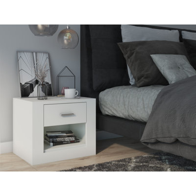 Terwilliger 50cm W Manufactured Wood Bedside Table