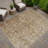 Machine Washable Indoor/Outdoor Hashlamoun ACN2324 Ikat Rug-165547024