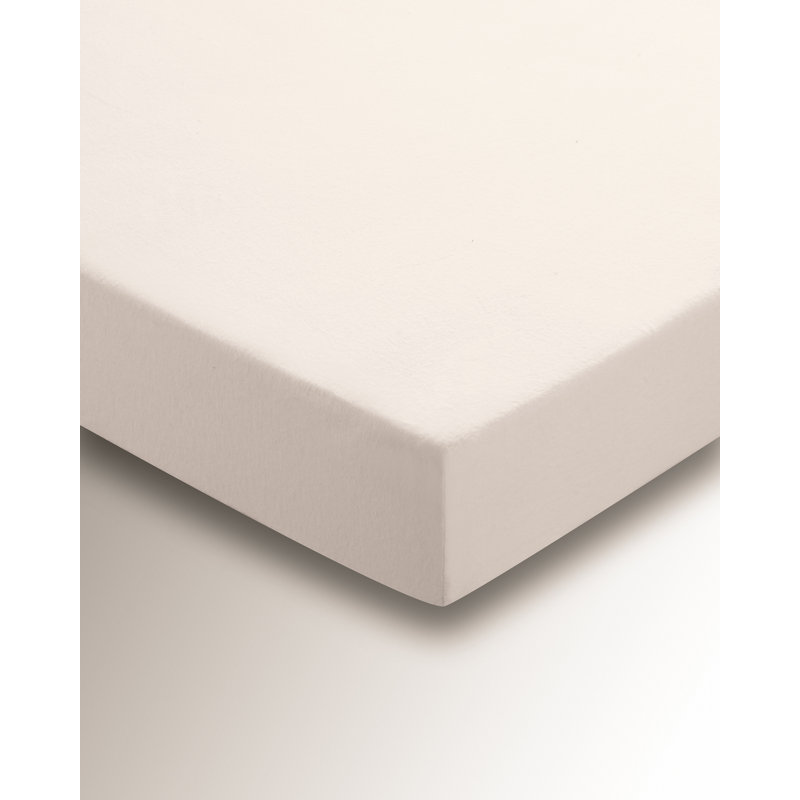 100% Brushed Cotton Fitted Sheet, Double (4'6), Ivory