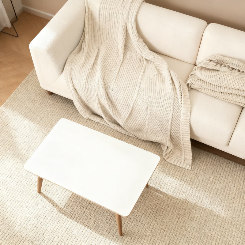 Jeté Chenille, Blanc