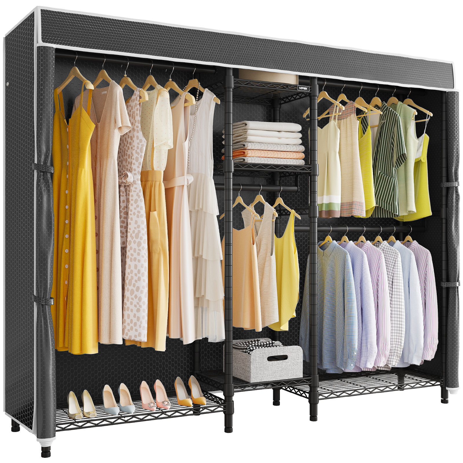 VIPEK Classic V6C Heavy Duty Coverd Clothes Rack, Clothing Rack with ...