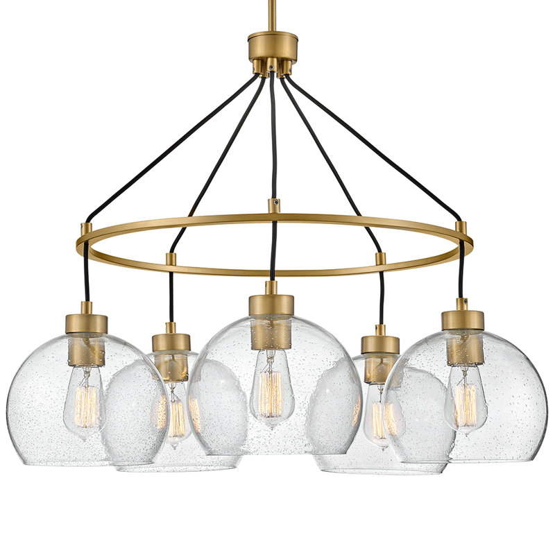 Rumi Medium 5-Light Single Tier Chandelier with Globe Shades