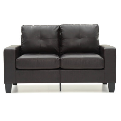 Newbury 58in Loveseat, Dark Brown