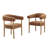 Upholstered Side Dining Armchair With Solid Wood Legs-1385477830