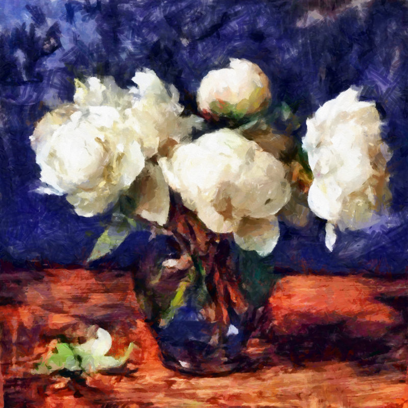 " Red Camelia 215 ", 12" H x 12" W x 1.5" D
