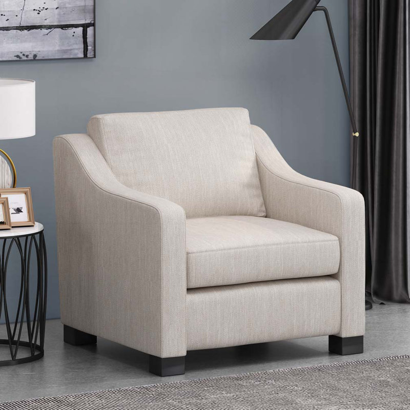 Fauteuil club rembourré, Beige