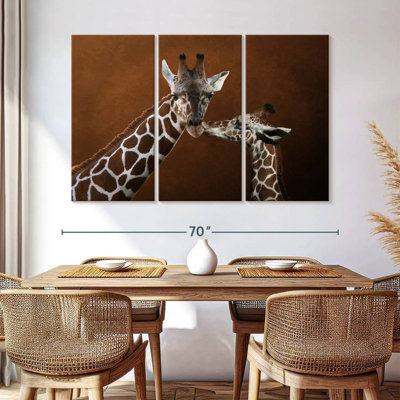Brampt Giraffe Kissing Mom