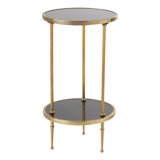 Petite Two-Tier Table-Nickel
