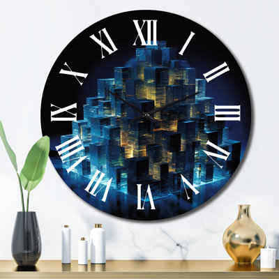 Horloge murale 3D Cityscape
