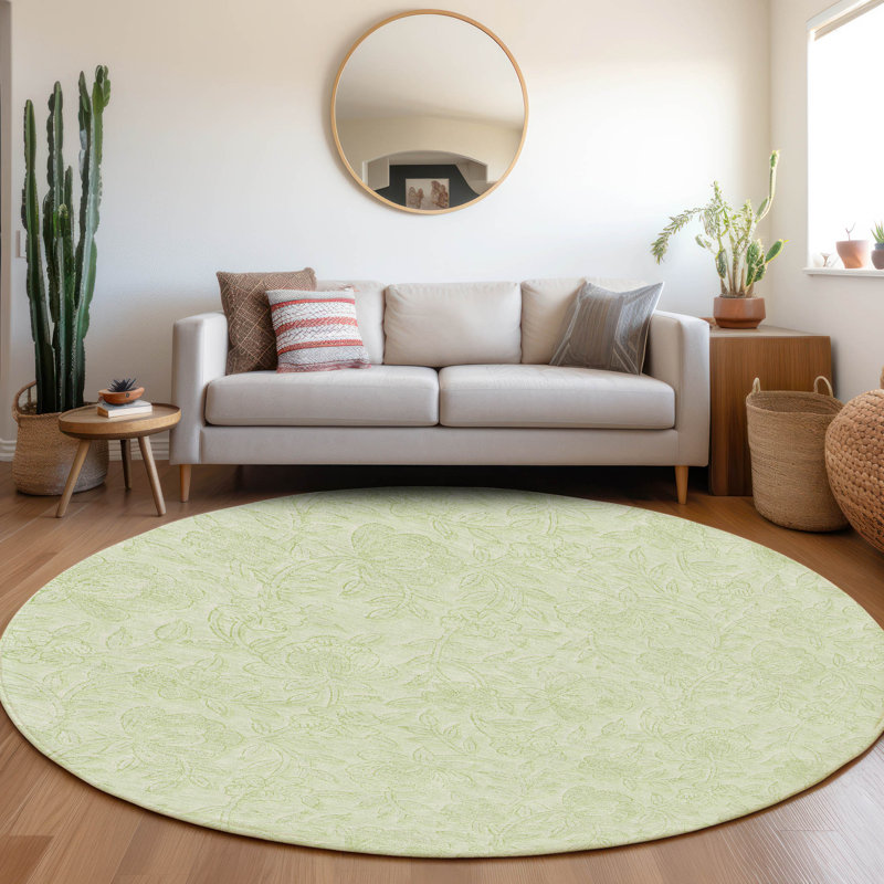  Lummus Non-Slip Indoor Outdoor Door Mat, Round 8'
