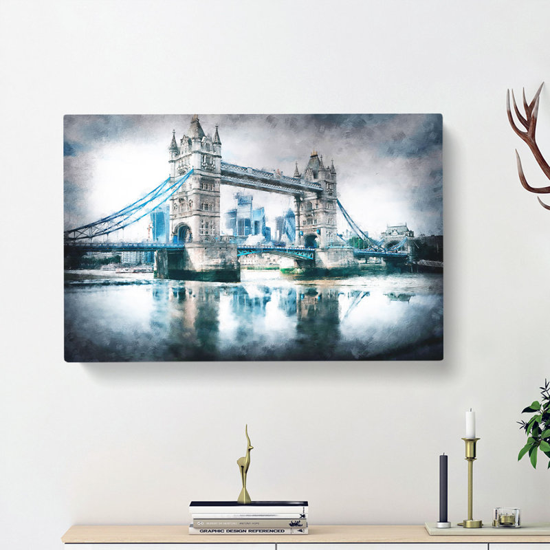 London Bridge - Wrapped Canvas Painting, 35cm H x 50cm W x 3cm D